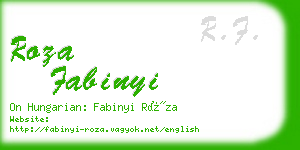 roza fabinyi business card